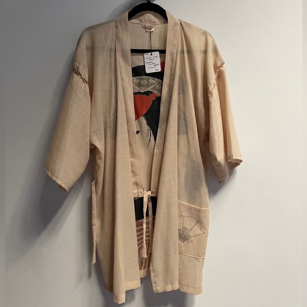 VINTAGE 1970S JAPANESE KIMONO JINBEI “THE ACTOR YAMATO” - Picture 2 of 6
